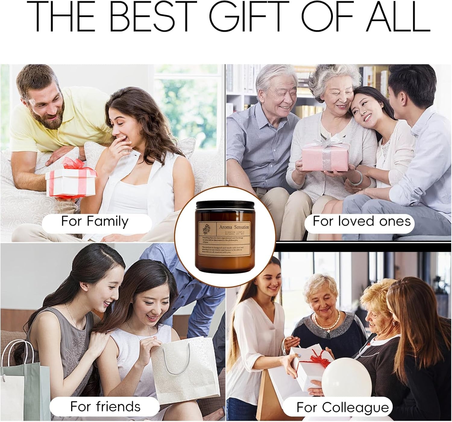 Relaxing Organic Lavender Candles - Non-Toxic Soy for Stress Relief & Meditation (7Oz)