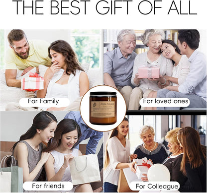 Relaxing Organic Lavender Candles - Non-Toxic Soy for Stress Relief & Meditation (7Oz)