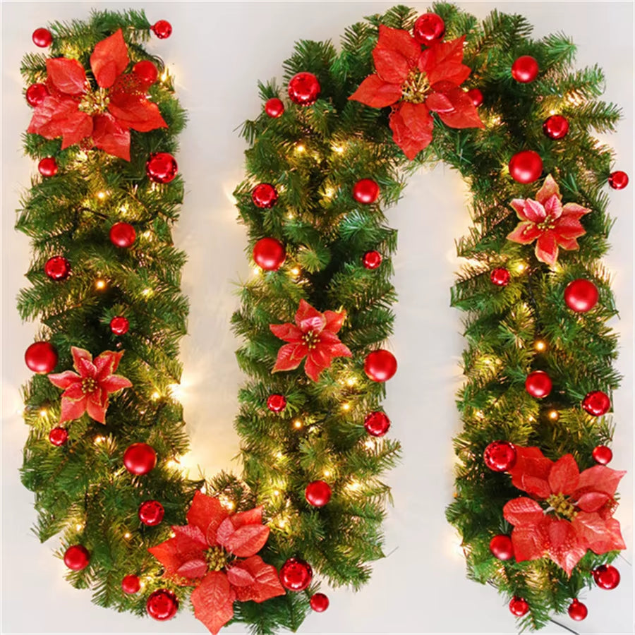 Jingle All the Way: 2.7M of Colorful Rattan Magic to Make Your Mantel Swoon and Your Stairs Sing!