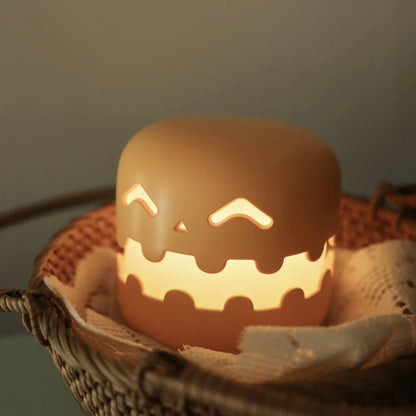 Pumpkin Lamp Bedside Ambience Light - Halloween Decorative Accent for Bedrooms and Living Rooms, Ideal Gift for Kids' Birthdays and Halloween Celebrations