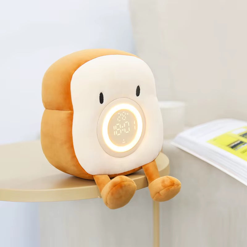 Furry Toasty Wake-Up Buddy: The LED Alarm Clock That Stands Your Phone and Dims Your Dreams!