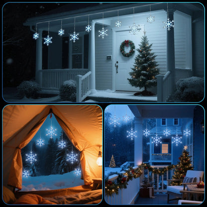 Brighten up your holidays with our stunning 9ft Christmas Snowflake String Lights! ❄️✨ Featuring 10 beautiful blue & cool white LEDs with a magical twinkle effect, these connectable, waterproof lights are perfect for your indoor and outdoor decor. Illuminate your eaves, garden, and yard in style! #HolidayDecor #ChristmasLights