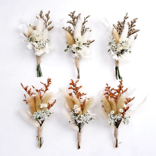 Stunning Handmade Boho Dried Flower Bouquet - Perfect for Mini Weddings, DIY Crafts, and Stylish Decor! 🌼💐✨💖
