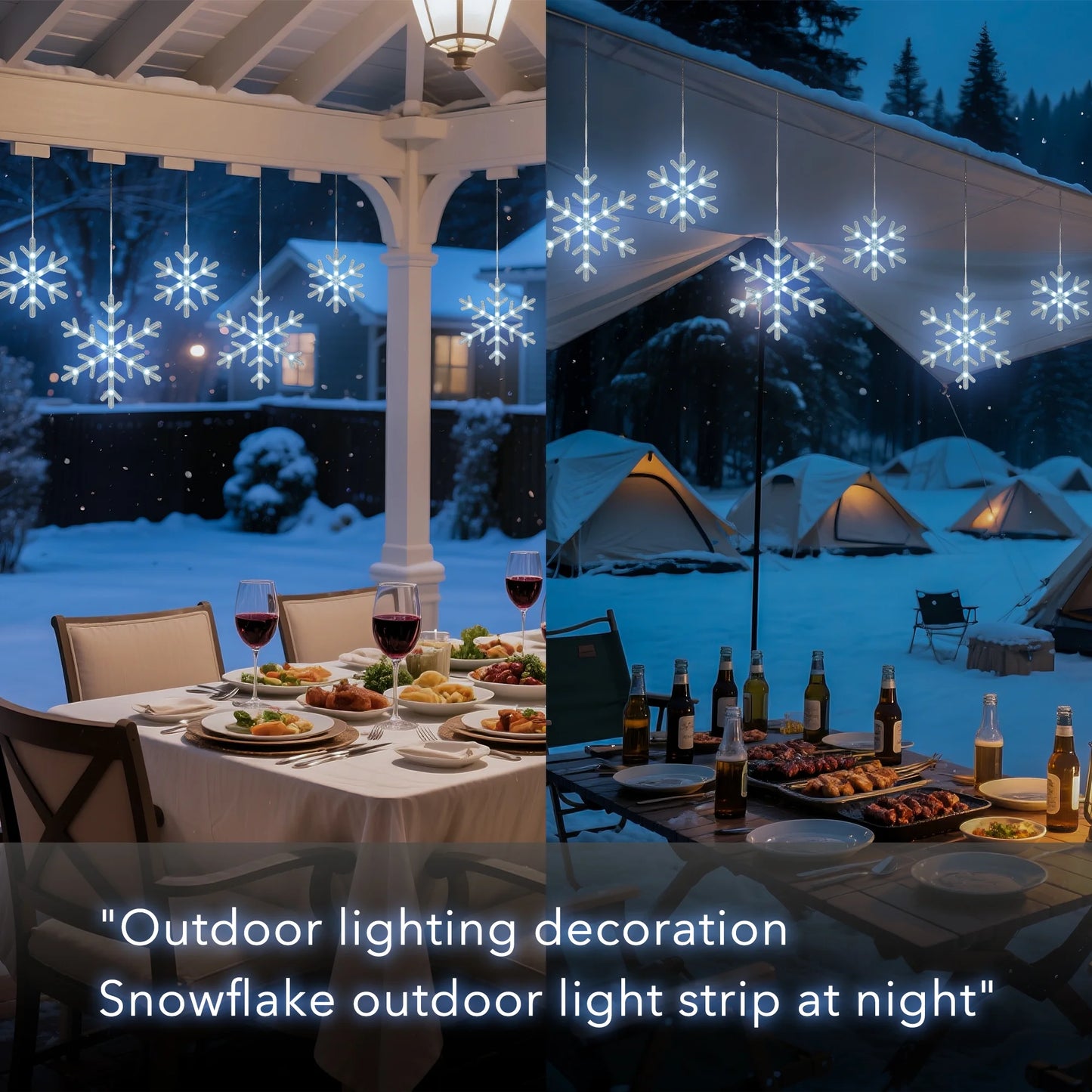 Brighten up your holidays with our stunning 9ft Christmas Snowflake String Lights! ❄️✨ Featuring 10 beautiful blue & cool white LEDs with a magical twinkle effect, these connectable, waterproof lights are perfect for your indoor and outdoor decor. Illuminate your eaves, garden, and yard in style! #HolidayDecor #ChristmasLights