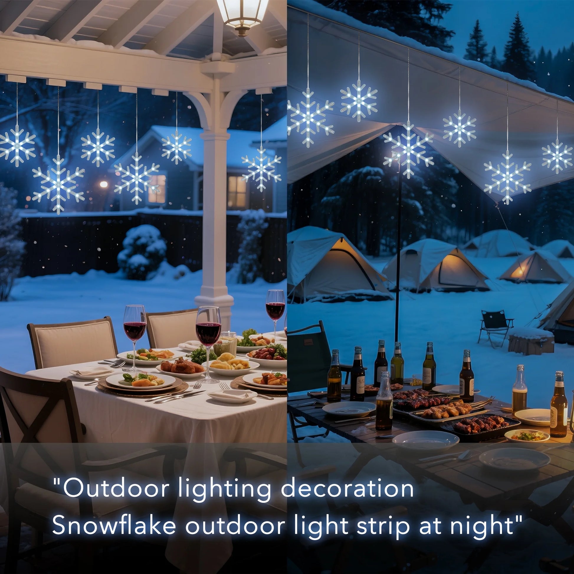 Brighten up your holidays with our stunning 9ft Christmas Snowflake String Lights! ❄️✨ Featuring 10 beautiful blue & cool white LEDs with a magical twinkle effect, these connectable, waterproof lights are perfect for your indoor and outdoor decor. Illuminate your eaves, garden, and yard in style! #HolidayDecor #ChristmasLights