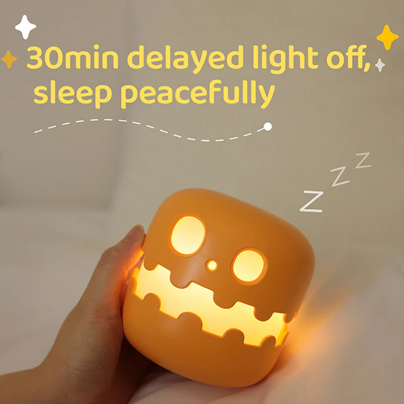 Pumpkin Lamp Bedside Ambience Light - Halloween Decorative Accent for Bedrooms and Living Rooms, Ideal Gift for Kids' Birthdays and Halloween Celebrations