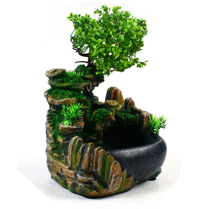 Rockery Fountain Waterfall Feng Shui Desktop Atomizing Humidifier Indoor Desk