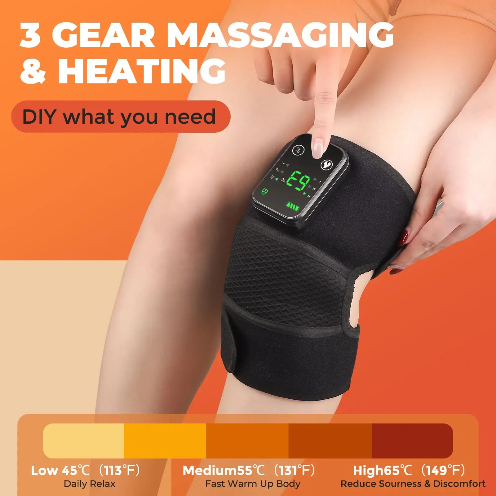 Revitalize Your Relaxation: 3-in-1 Electric Heated Vibration Massager for Knee, Shoulder & Elbow Pain Relief! 🌟👐💆‍♀️