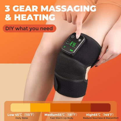 Revitalize Your Relaxation: 3-in-1 Electric Heated Vibration Massager for Knee, Shoulder & Elbow Pain Relief! 🌟👐💆‍♀️