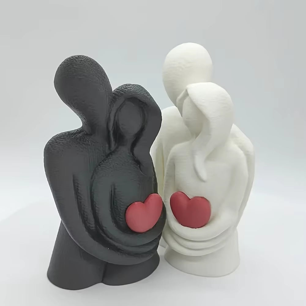Modern Love Embracing Couple 3D Printing Statues - Stylish Home Decor & Perfect Gift Ideas