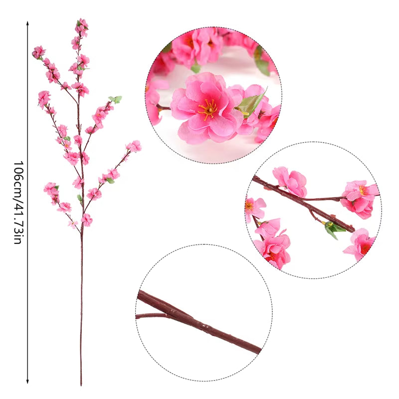 Stunning 106cm Artificial Peach Blossom Branch - Perfect for Home, Garden, Weddings & DIY Decor! 🌸✨ #FlowerPower #HomeDecor #WeddingVibes