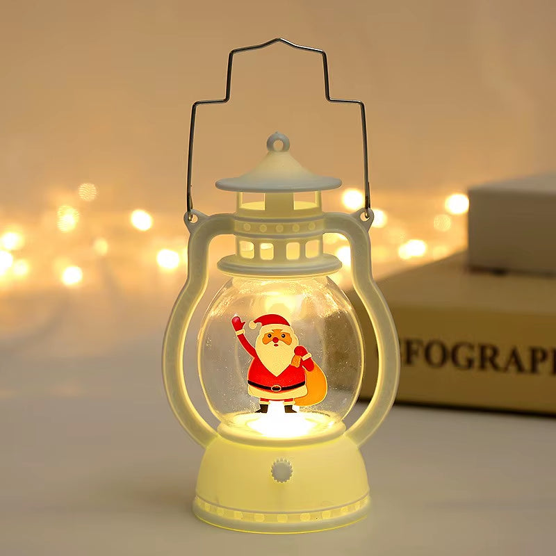 2025 LED Lamp Decor Christmas Portable Lantern Santa Claus Xmas Tree Wind Lights Pendant Navidad Christmas New Year Decoration