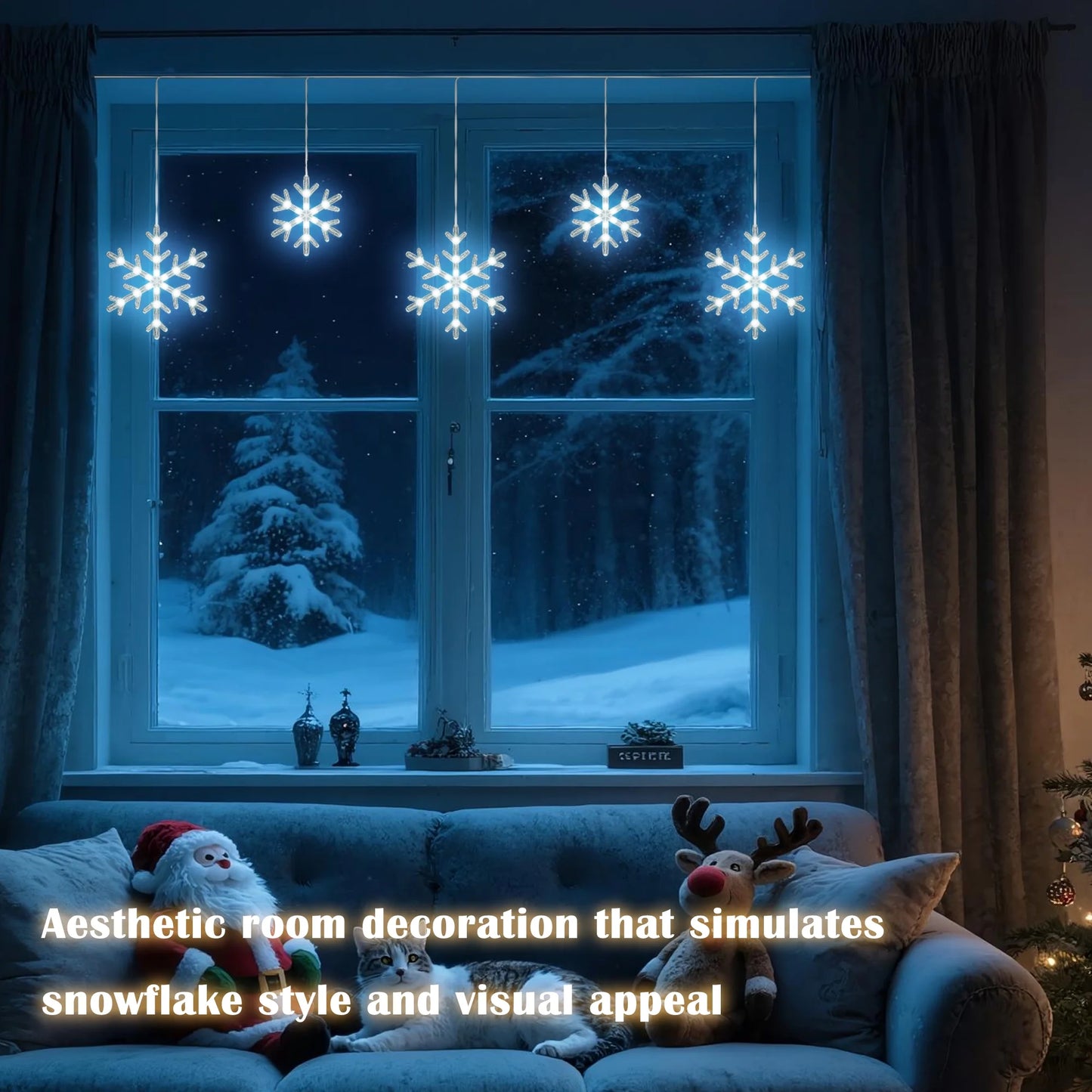 Brighten up your holidays with our stunning 9ft Christmas Snowflake String Lights! ❄️✨ Featuring 10 beautiful blue & cool white LEDs with a magical twinkle effect, these connectable, waterproof lights are perfect for your indoor and outdoor decor. Illuminate your eaves, garden, and yard in style! #HolidayDecor #ChristmasLights