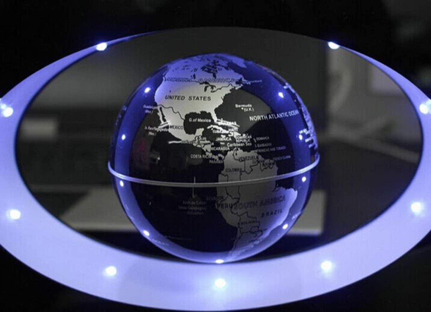 Floating Globe Desk Toy - Perpetual Motion Decoration with Magnetic Rotation for Home & Office