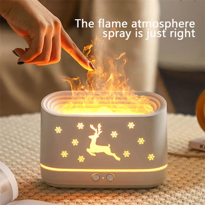 Elk Flame Humidifier and Diffuser - Silent Atmosphere Lamp for Holiday Home Décor