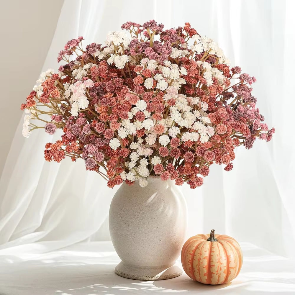 Elevate Your Autumn Vibes with 10 Realistic Baby Breath Bouquets! 🍂💐 Perfect for Fall Decor!