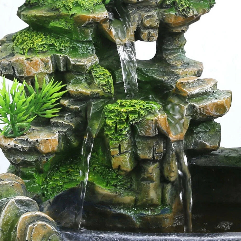 Rockery Fountain Waterfall Feng Shui Desktop Atomizing Humidifier Indoor Desk