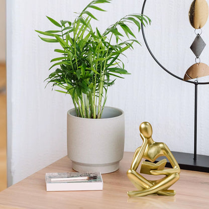 Elegant Abstract Thinker Statue - Modern Bookshelf Decor for Aesthetic Home Living