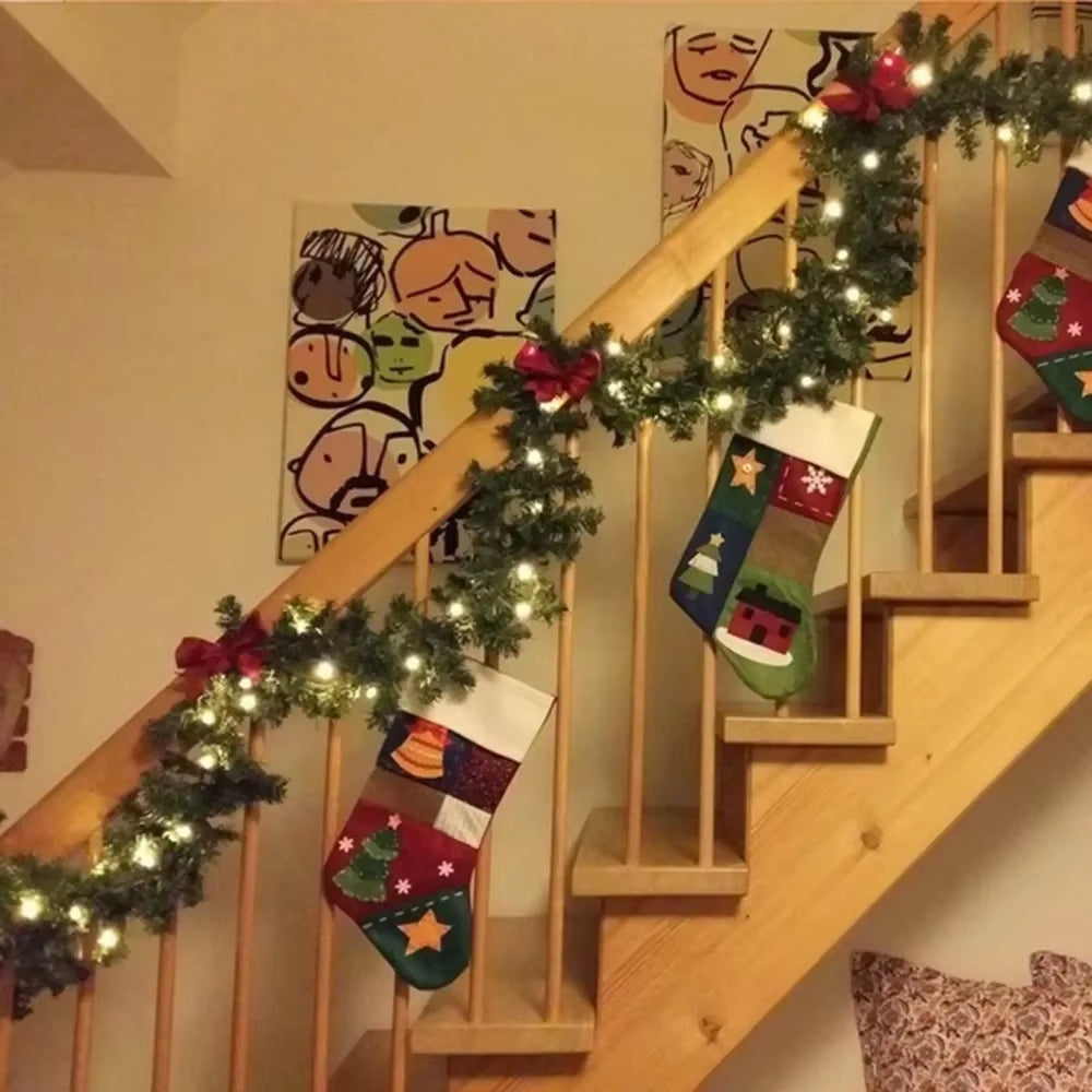 Jingle All the Way: 2.7M of Colorful Rattan Magic to Make Your Mantel Swoon and Your Stairs Sing!