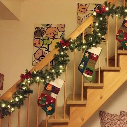 Jingle All the Way: 2.7M of Colorful Rattan Magic to Make Your Mantel Swoon and Your Stairs Sing!