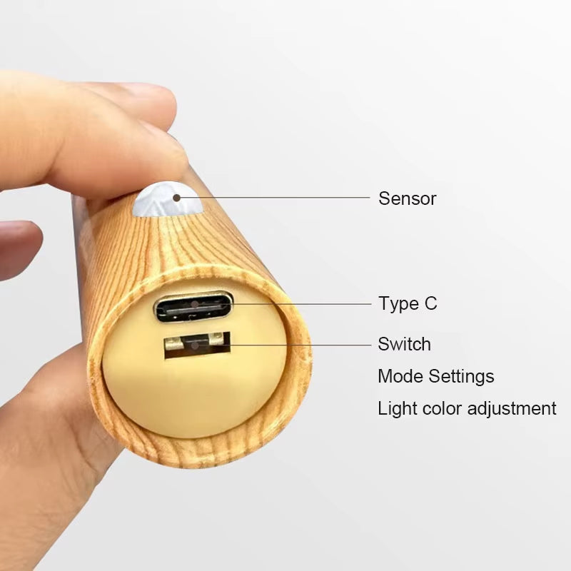 Rechargeable Smart Motion Sensor LED Night Light - Magnetic, Portable & Perfect for Any Room!
