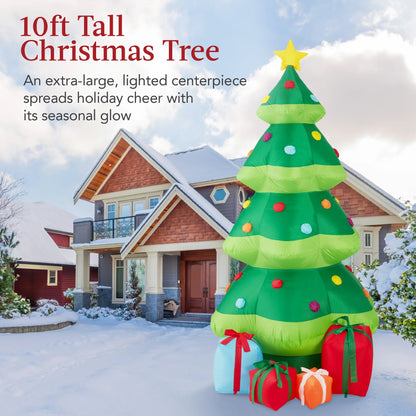 Make your holidays magical with our 10Ft Inflatable Christmas Tree! 🎄✨ The perfect outdoor decoration featuring 10 bright LED lights! #ChristmasDecor #InflatableTree