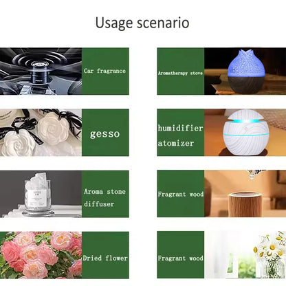 Revitalize Your Space with Our Natural Essential Oils Blend: Eucalyptus, Vanilla, Citronella, Rosemary, Peppermint & Lemongrass