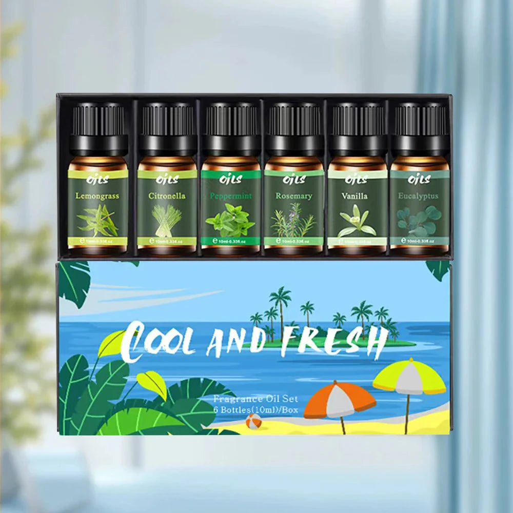 Revitalize Your Space with Our Natural Essential Oils Blend: Eucalyptus, Vanilla, Citronella, Rosemary, Peppermint & Lemongrass