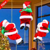 Standing Doll Christmas Santa Claus Plaid Clothing Decoration Party Festival Atmosphere Craft Ornament, Black and Red