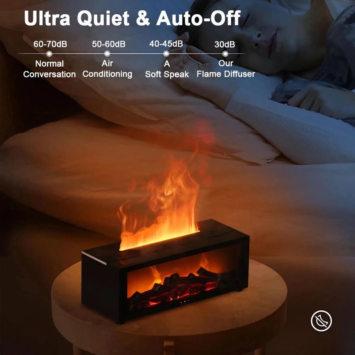 Cozy Charcoal Fireplace Aroma Diffuser & Air Humidifier with Timer Remote - Perfect Winter Home Essential!