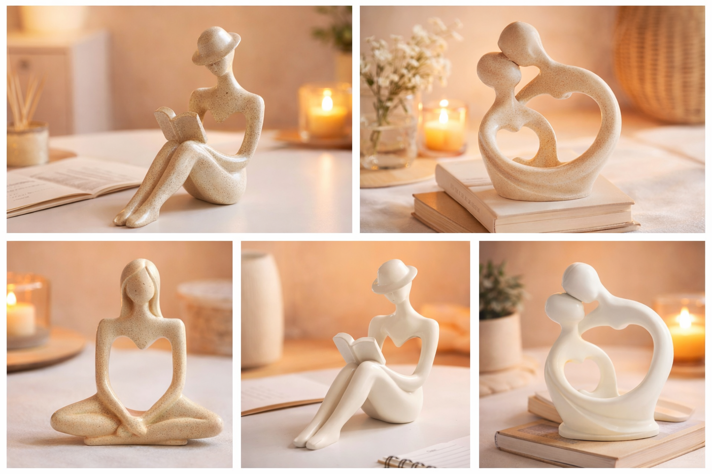Nordic Abstract Couple Statue - Modern Home Decor & Gift for Wine and TV Cabinets