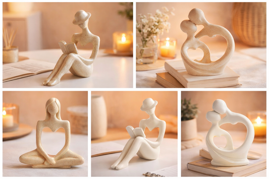 Nordic Abstract Couple Statue - Modern Home Decor & Gift for Wine and TV Cabinets