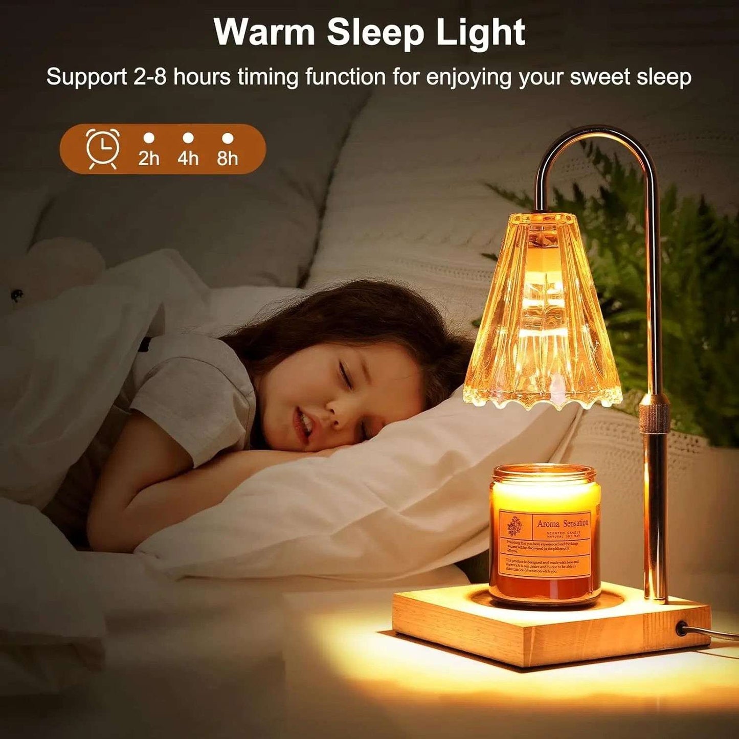 Aromatherapy Candle Warmer Table Lamp - Retro Design for Bedroom, Study, and Home Office
