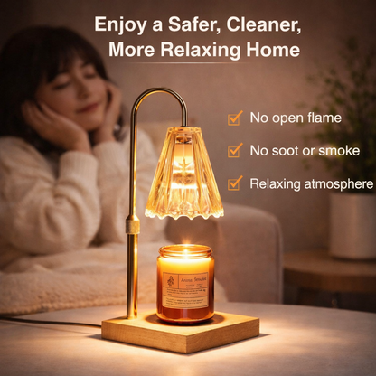 Aromatherapy Candle Warmer Table Lamp - Retro Design for Bedroom, Study, and Home Office