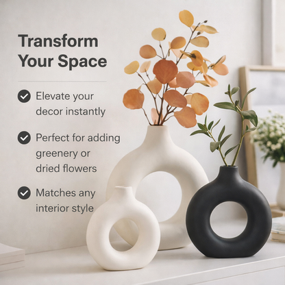 Elevate Your Living Space with Our Chic Nordic White Flower Vase 🌼✨ Perfect for Stunning Floral Arrangements! 🏡💐