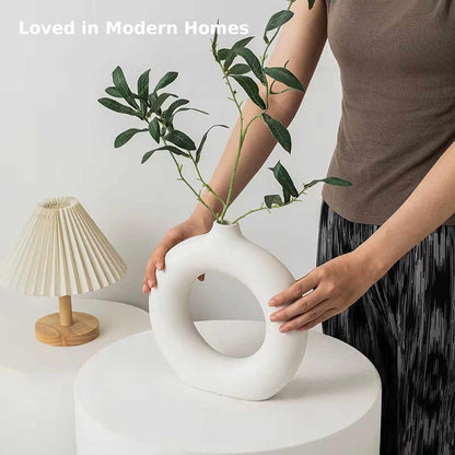 Elevate Your Living Space with Our Chic Nordic White Flower Vase 🌼✨ Perfect for Stunning Floral Arrangements! 🏡💐