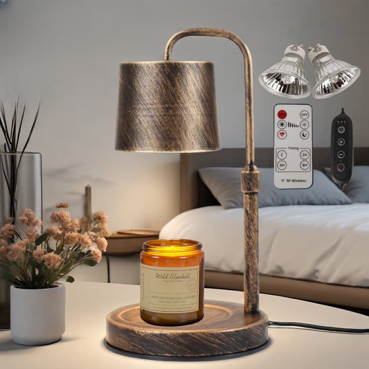 Transform your space with our Vintage Metal Candle Warmer Lamp! ✨ Features a dimmer, timer, and 2 bulbs—perfect gift for cozy bedrooms or stylish living rooms! 🕯️💡 #HomeDecor #GiftIdeas