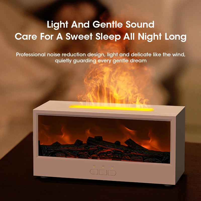 Cozy Charcoal Fireplace Aroma Diffuser & Air Humidifier with Timer Remote - Perfect Christmas Gift!