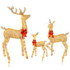 Illuminate Your Holidays with the 3-Piece Lighted Christmas Deer Family Decor - Adorable Reindeer Yard Decoration for Festive Cheer
