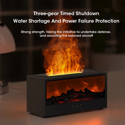 Cozy Charcoal Fireplace Aroma Diffuser & Air Humidifier with Timer Remote - Perfect Christmas Gift!