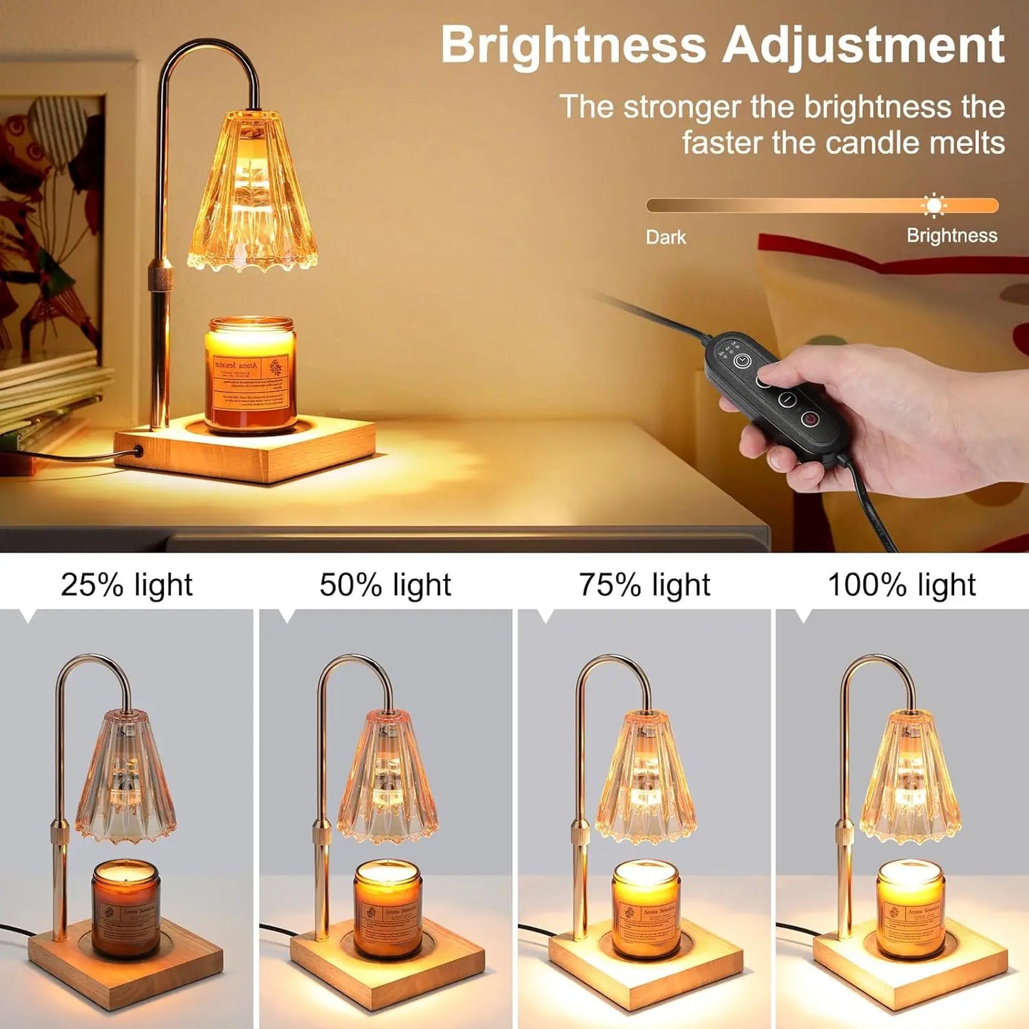Aromatherapy Candle Warmer Table Lamp - Retro Design for Bedroom, Study, and Home Office