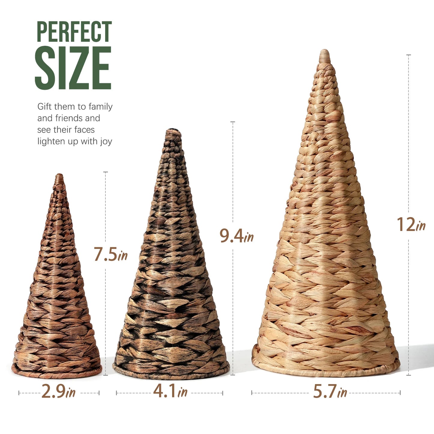 Tiny Tree Trio: The Wicker Wonder Christmas Edition for Minimalists Who Love Rustic Charm and Not Breaking Their Necks!