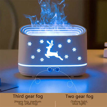 Elk Flame Humidifier and Diffuser - Silent Atmosphere Lamp for Holiday Home Décor