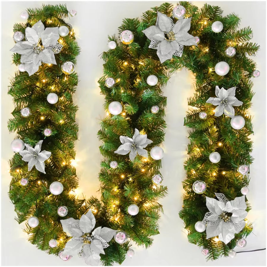Jingle All the Way: 2.7M of Colorful Rattan Magic to Make Your Mantel Swoon and Your Stairs Sing!