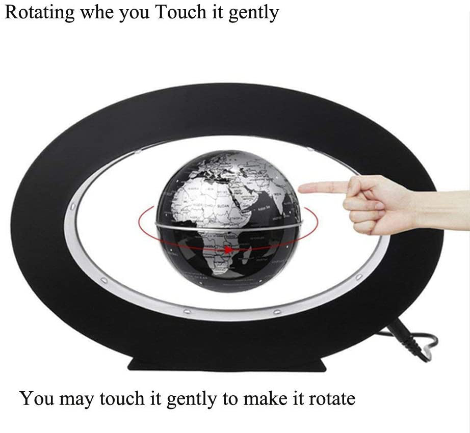 Floating Globe Desk Toy - Perpetual Motion Decoration with Magnetic Rotation for Home & Office