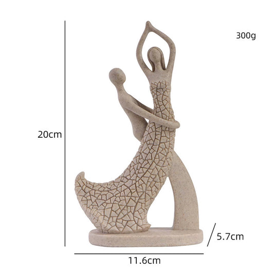 Modern Couples Abstract Statue - Perfect Valentine's Day Home Decor & Unique Tabletop Sculpture for Lovers