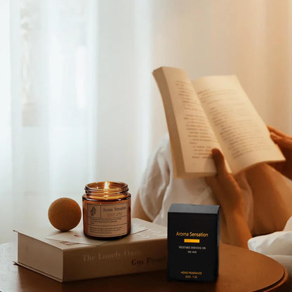 Relaxing Organic Lavender Candles - Non-Toxic Soy for Stress Relief & Meditation (7Oz)