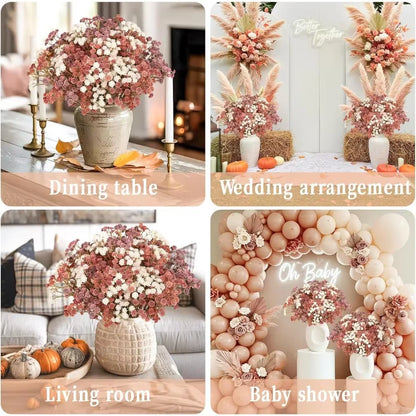 Elevate Your Autumn Vibes with 10 Realistic Baby Breath Bouquets! 🍂💐 Perfect for Fall Decor!