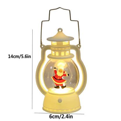 2025 LED Lamp Decor Christmas Portable Lantern Santa Claus Xmas Tree Wind Lights Pendant Navidad Christmas New Year Decoration