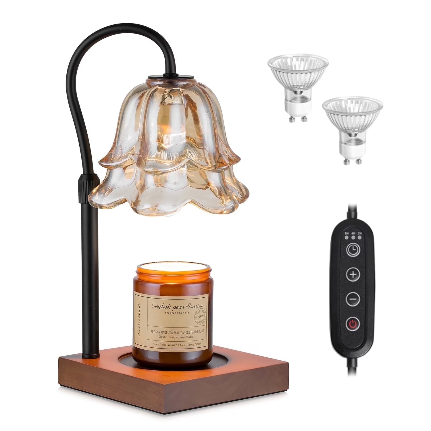Illuminate your space with our stylish Flower Candle Warmer Lamp! 🕯️✨ Features a timer, height adjustable design, and comes with 2 bulbs. Perfect vintage decor for your home or as a housewarming gift! #CandleLover #HomeDecor #VintageVibes